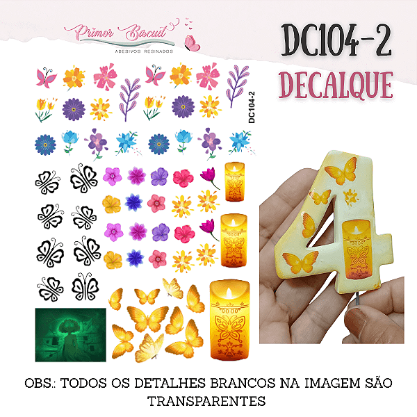 Decalque - DC104-2 - com Fundo Transparente