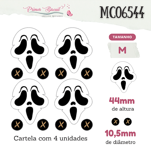 Adesivos Resinados MC06544 - Olhos Halloween Pânico e Espantalhos