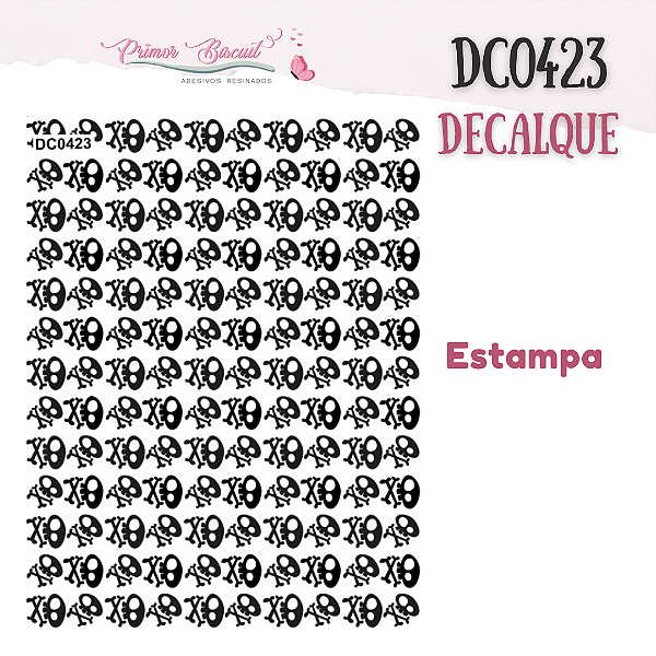 Decalque - DC0423 - com Fundo Transparente - Estampa