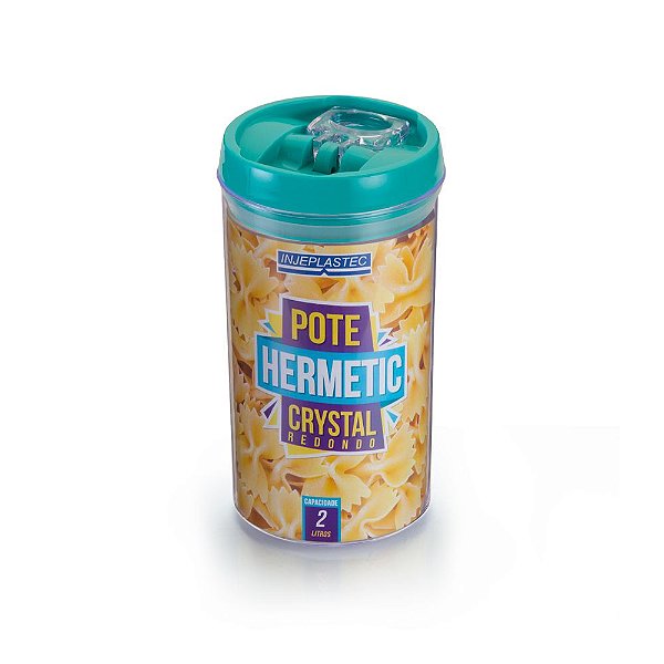 Pote Cristal Hermético Acrílico Redondo Grande 2 Injeplastec