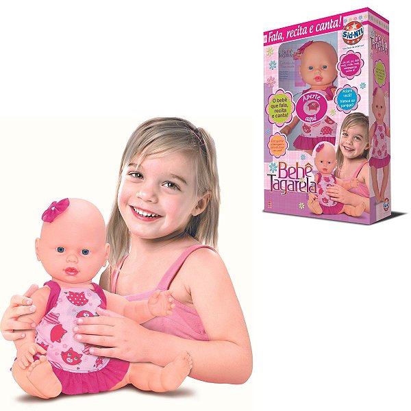 Boneca Bebê Tagarela Fala, Recita e Canta!