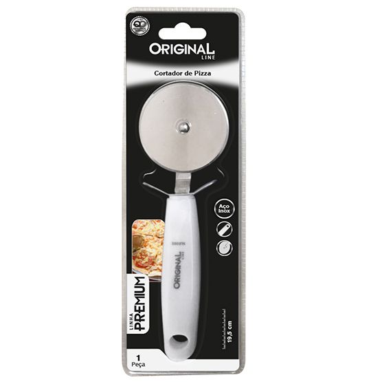 Cortador De Pizza Em Inox Profissional Branco