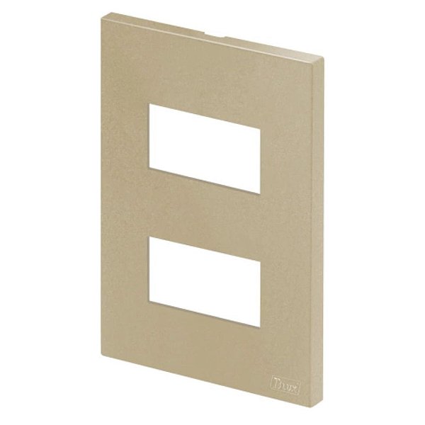 Placa 2 Módulos 4x2 Recta Areia Fosco Blux