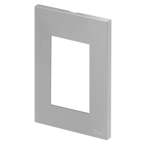 Placa 3 Módulos 4x2 Recta Prata Fosco Blux
