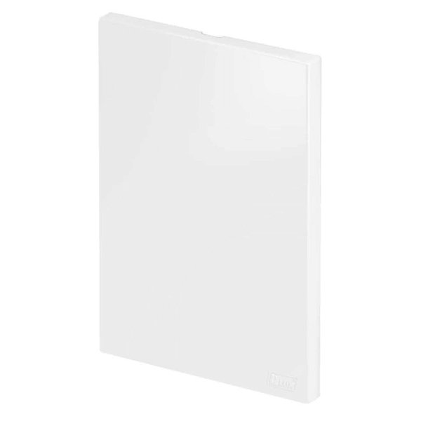 Placa Cega 4x2 Recta Branco Fosco Com Suporte