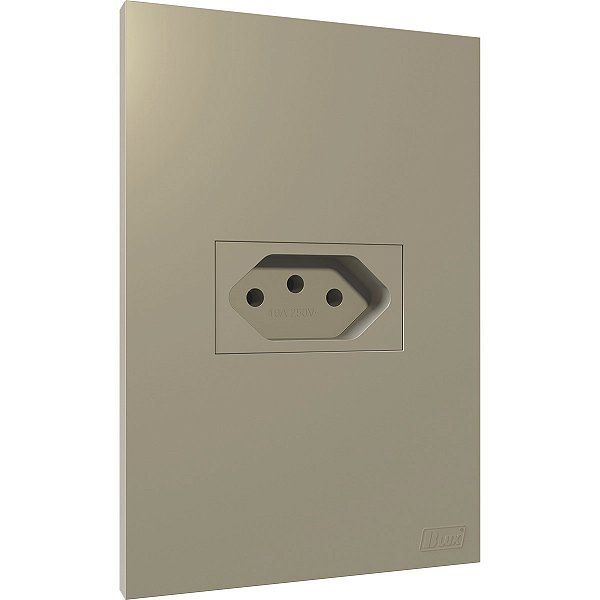 Conjunto Tomada 20A Recta Areia Fosco Blux