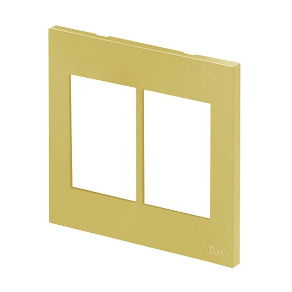 Placa 6 Módulos 4x4 Recta Ouro Nobre Fosco Blux