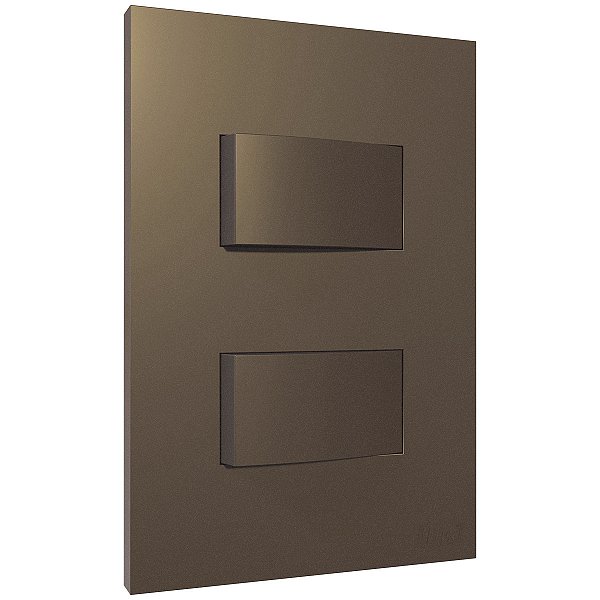 Conj. Interruptor Duplo Paralelo Recta Corten Fosco Blux