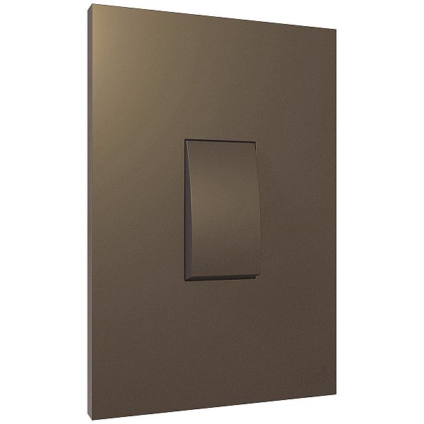 Conjunto Interruptor Simples Recta Corten Fosco Blux