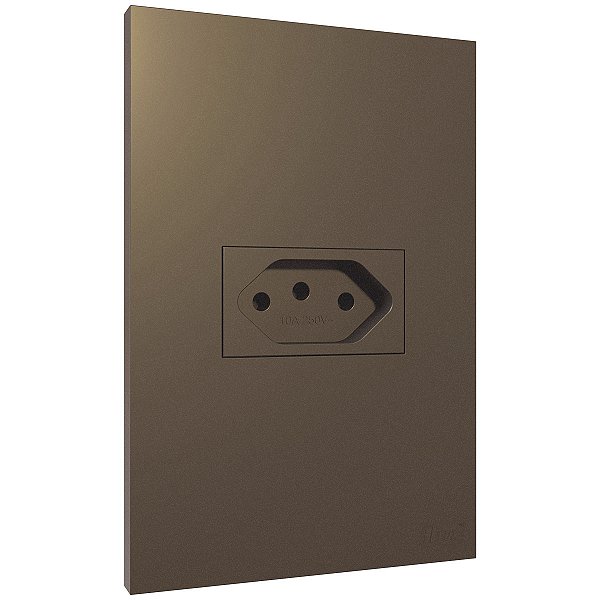 Conjunto Tomada 10A Recta Corten Fosco Blux