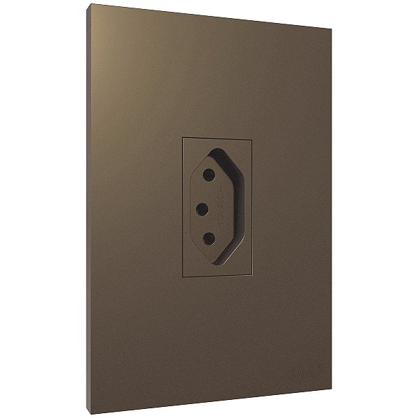 Conjunto Tomada 10A Recta Corten Fosco Blux