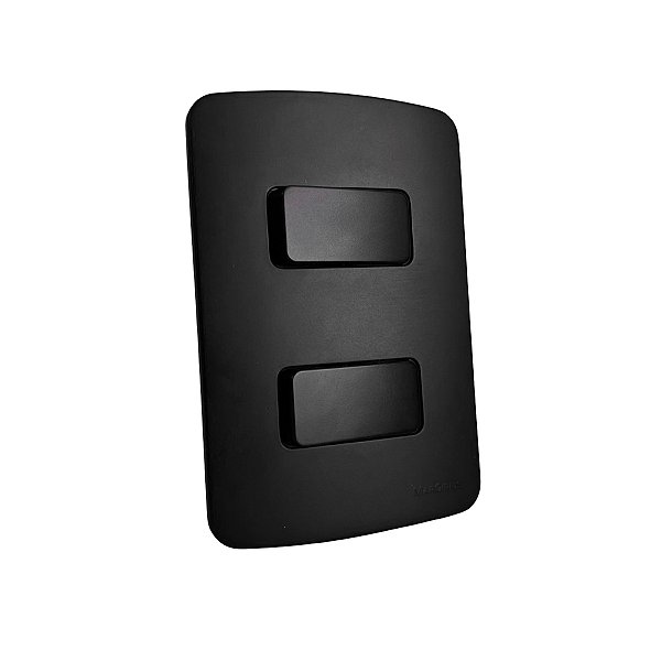 Conj. Interruptor Duplo Simples B3 Ebony Margirius