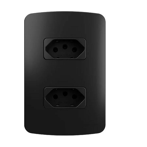 Conj. Tomada Dupla 10a B3 Ebony Margirius