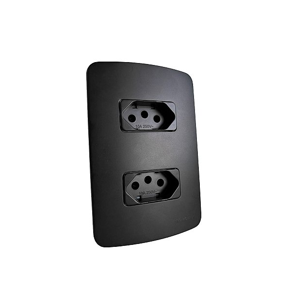 Conj. Tomada Dupla 10a B3 Ebony Margirius