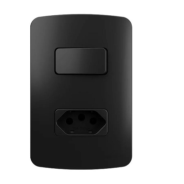 Conj. Interruptor Paralelo + Tomada 20a B3 Ebony Margirius