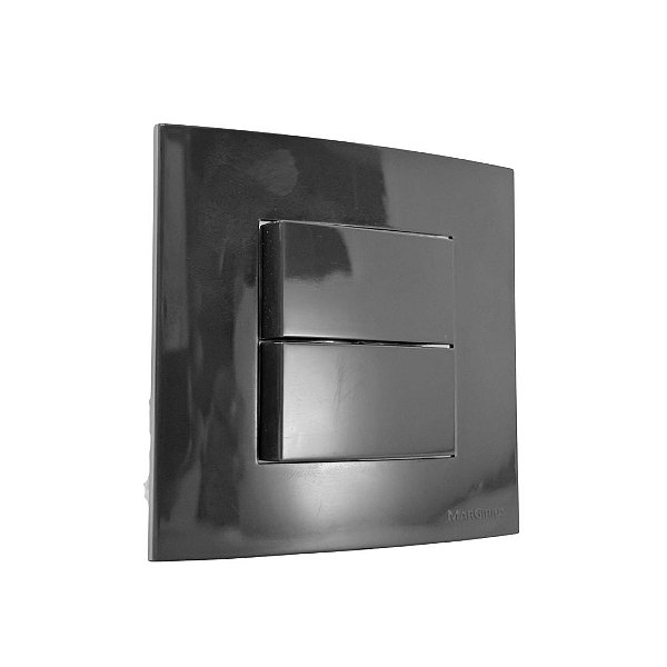 Conj. Interruptor Duplo Simples Sleek Ebony Móveis Margirius