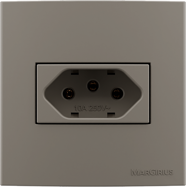 Tomada 10a Móveis Sleek Argila Margirius