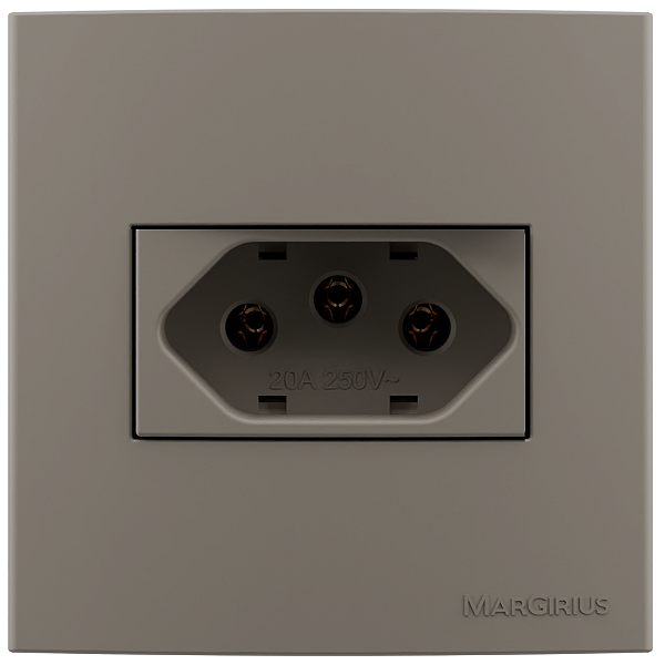 Tomada 20a Móveis Sleek Argila Margirius