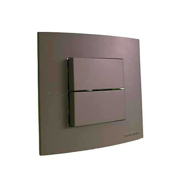 Conj. Interruptor Duplo Simples Sleek Argila Móveis Margirius