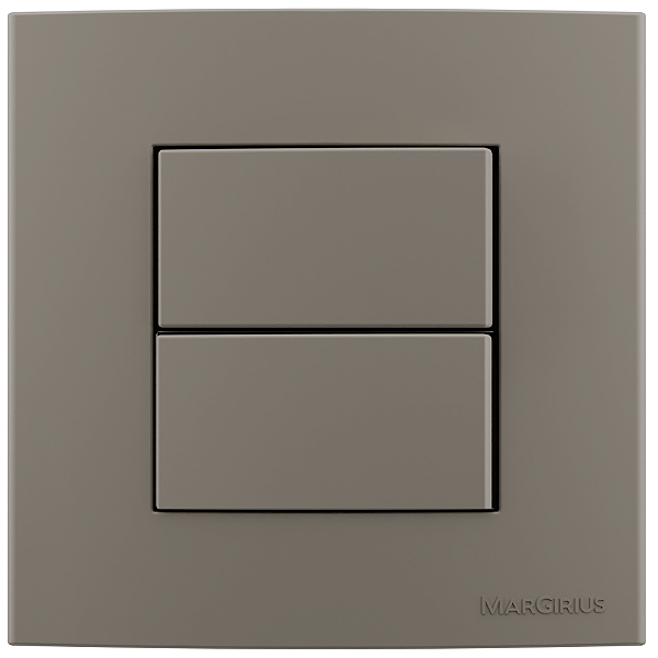 Interruptor Duplo Paralelo Móveis Sleek Argila Margirius
