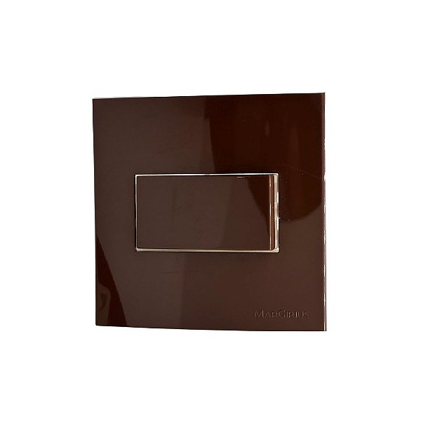 Conj. Interruptor Simples Sleek Marrom Móveis Margirius
