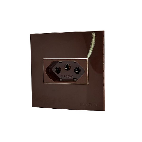 Conj. Tomada 20a Sleek Marrom Móveis Margirius