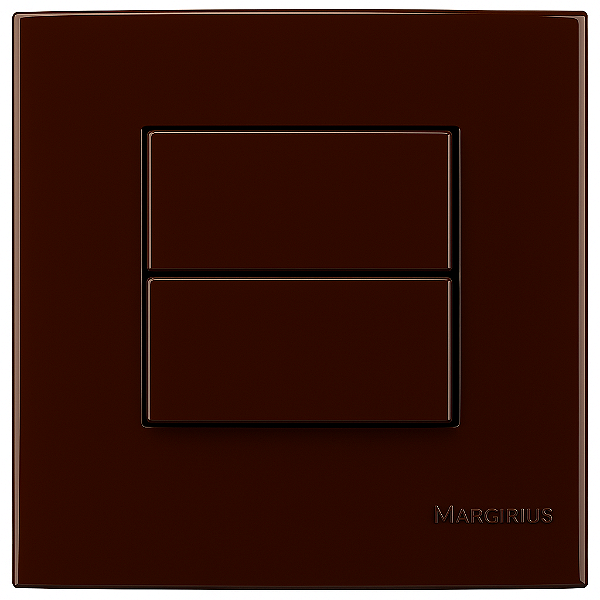 Interruptor Duplo Simples Sleek Marrom Móveis Margirius