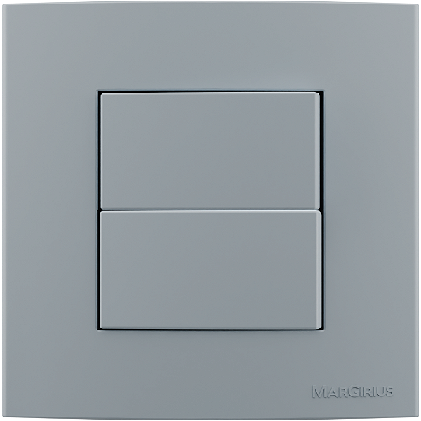 Conj. Interruptor Duplo Paralelo Sleek Cinza Móveis Margirius