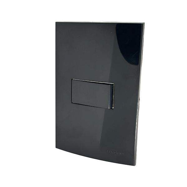 Conjunto Interruptor Paralelo Sleek Ebony Preto Margirius