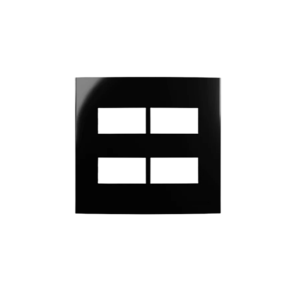 Placa 4 Modulos 4x4 Sleek Ebony Preto Margirius