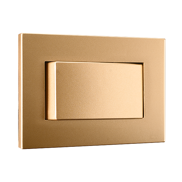 Conj. Interruptor Simples Mobili Recta Ouro Nobre Fosco Blux