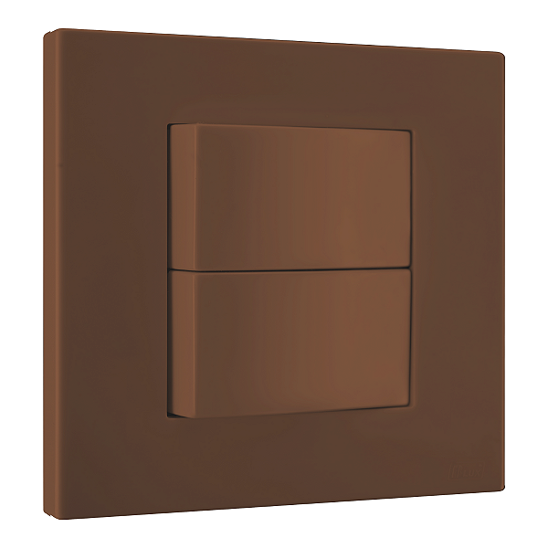 Conj. Interruptor Duplo Paralelo Mobili Recta Corten Fosco Blux