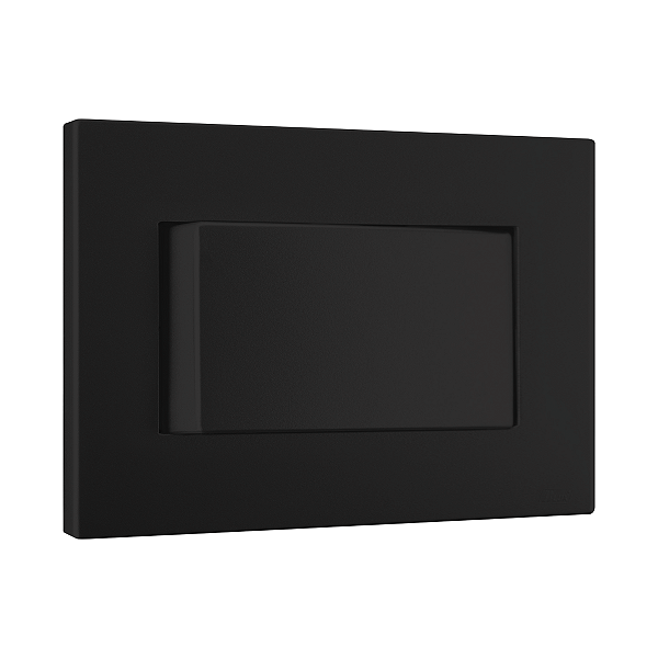 Conj. Interruptor Simples Mobili Recta Preto Fosco Blux
