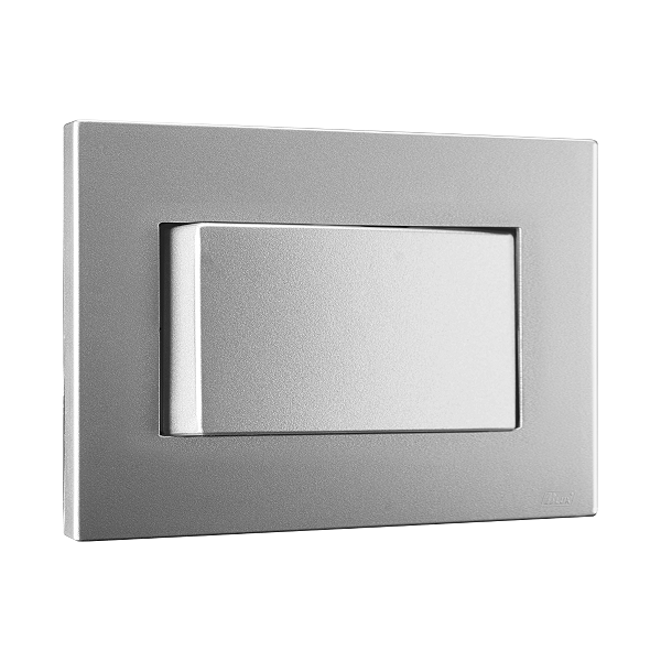 Conj. Interruptor Simples Mobili Recta Prata Fosco Blux