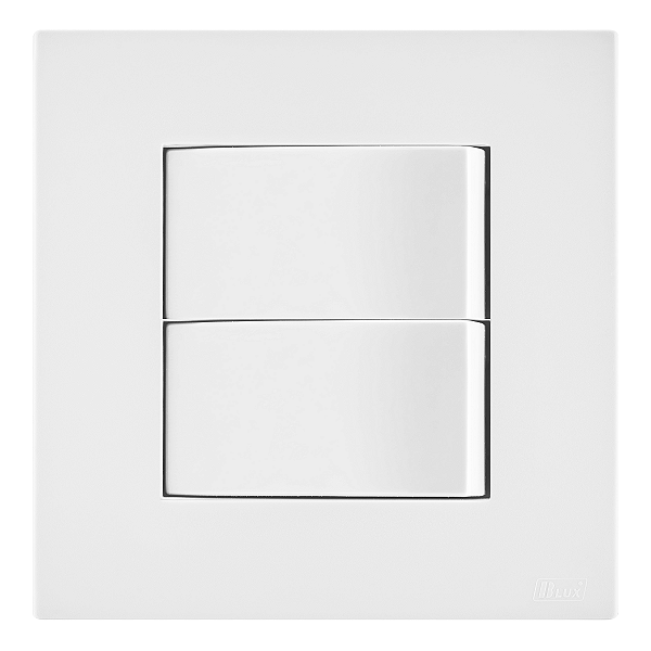 Conj. Interruptor Duplo Paralelo Mobili Recta Branco Fosco Blux