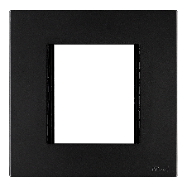 Placa 2 Modulos Mobili Recta Preto Fosco Blux
