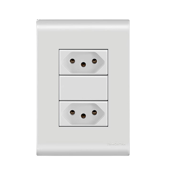 Conjunto Tomada Dupla 20A Liz Branco Tramontina