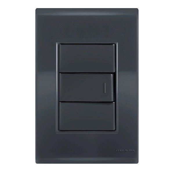 Conjunto Interruptor Paralelo Liz Grafite Tramontina