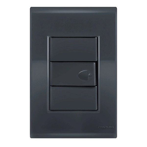 Conjunto Pulsador Campainha Liz Grafite Tramontina