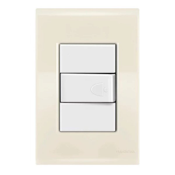 Conjunto Pulsador Campainha Liz Bege Tramontina