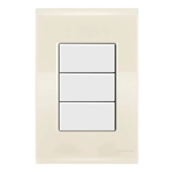 Conjunto Placa Cega Liz Bege Tramontina