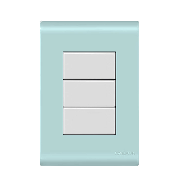 Conjunto Placa Cega Liz Azul Jeans Tramontina