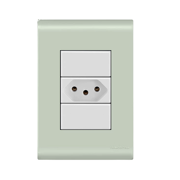 Conjunto Tomada 20A Liz Verde Ardósia Tramontina