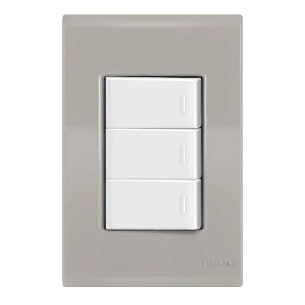 Conjunto Interruptor Triplo Paralelo Liz Fendi Tramontina