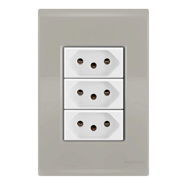 Conjunto Tomada Tripla 20A Liz Fendi Tramontina
