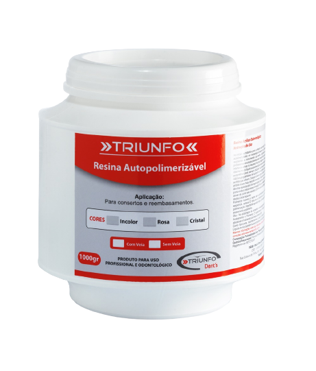 Resina acrilica Autopolimerizável 1kg - Triunfo