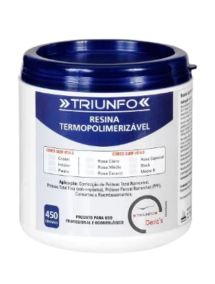 Resina acrílica Termopolimerizável 450gr - Triunfo