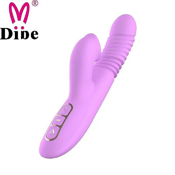 VIBRADOR DE PONTO G E CLITORIS RECARREGAVEL VAI E VEM DIBE