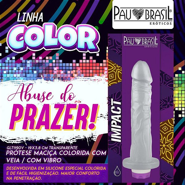 PRÓTESE EM GEL COM VIBRO PB  - 19 x 3,8cm