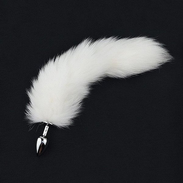 PLUG ANAL RABO DE RAPOSA BRANCO P 44cm